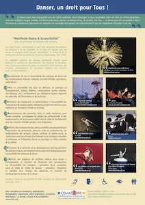 Affiche : Danser, un droit pour tous ! « Manifeste Danse & Accessibilité »